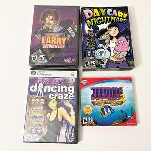 PC ROM Games Feeding Frenzy 2 Daycare Nightmare Dancing Craze Leisure Suit Larry